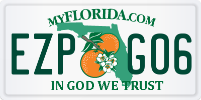 FL license plate EZPG06