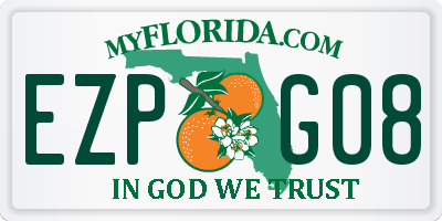 FL license plate EZPG08