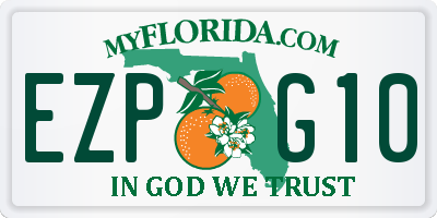 FL license plate EZPG10