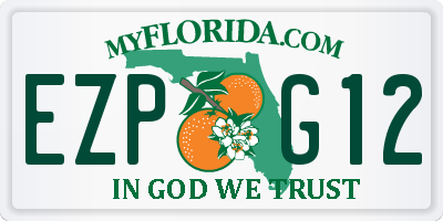 FL license plate EZPG12