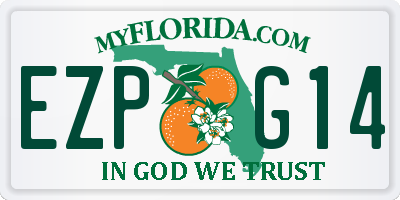 FL license plate EZPG14