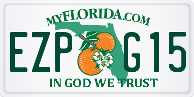 FL license plate EZPG15