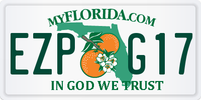 FL license plate EZPG17