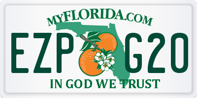 FL license plate EZPG20