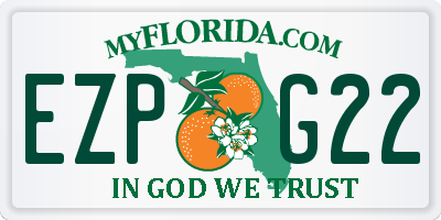 FL license plate EZPG22