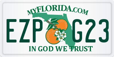 FL license plate EZPG23