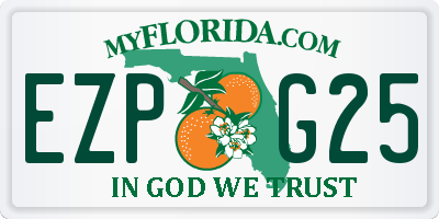 FL license plate EZPG25