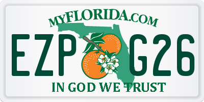 FL license plate EZPG26