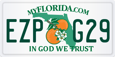 FL license plate EZPG29