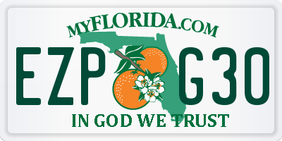 FL license plate EZPG30