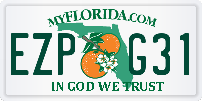 FL license plate EZPG31