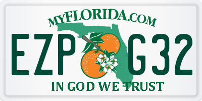 FL license plate EZPG32