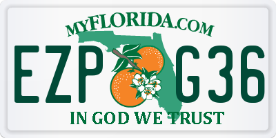 FL license plate EZPG36