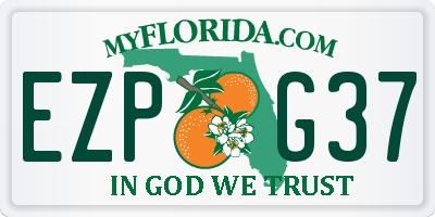 FL license plate EZPG37