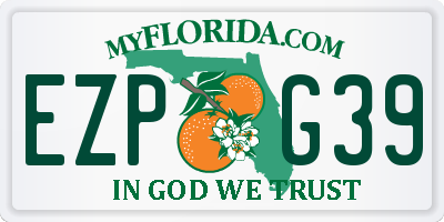 FL license plate EZPG39