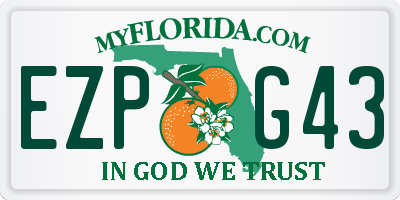 FL license plate EZPG43