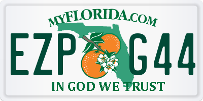 FL license plate EZPG44