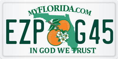 FL license plate EZPG45