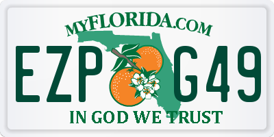 FL license plate EZPG49