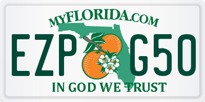 FL license plate EZPG50