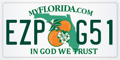 FL license plate EZPG51