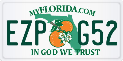 FL license plate EZPG52