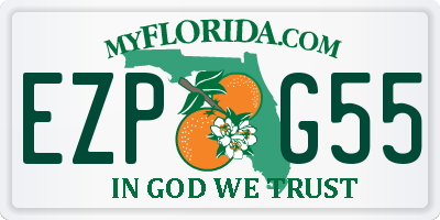 FL license plate EZPG55