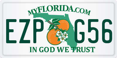 FL license plate EZPG56