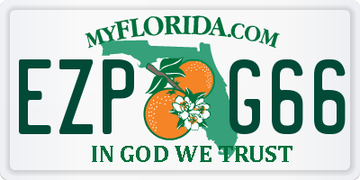 FL license plate EZPG66