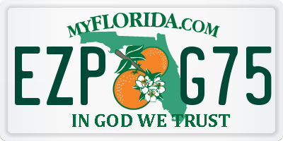 FL license plate EZPG75