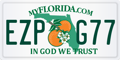 FL license plate EZPG77