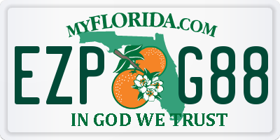 FL license plate EZPG88
