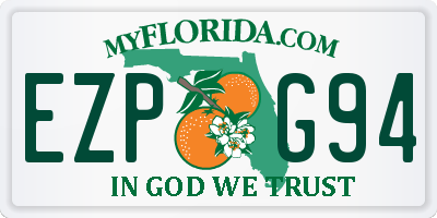 FL license plate EZPG94