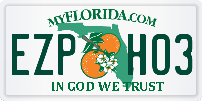 FL license plate EZPH03