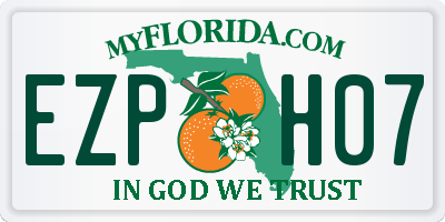 FL license plate EZPH07
