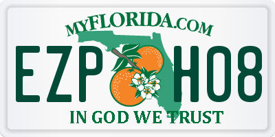 FL license plate EZPH08