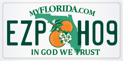 FL license plate EZPH09