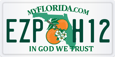 FL license plate EZPH12