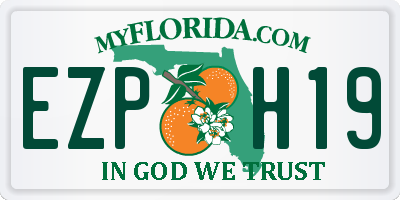 FL license plate EZPH19