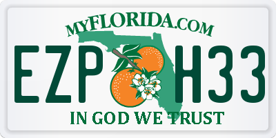 FL license plate EZPH33