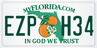 FL license plate EZPH34