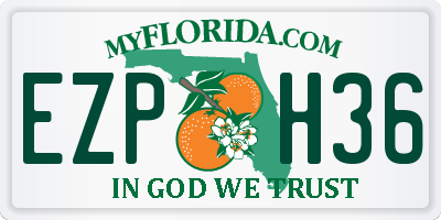 FL license plate EZPH36
