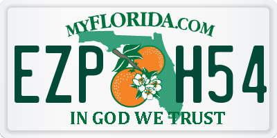 FL license plate EZPH54