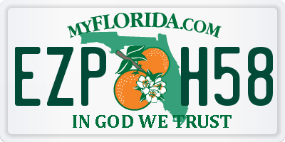 FL license plate EZPH58