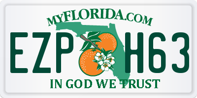 FL license plate EZPH63
