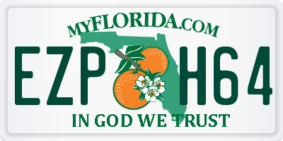 FL license plate EZPH64