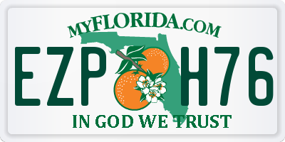 FL license plate EZPH76