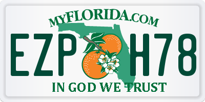 FL license plate EZPH78