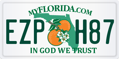 FL license plate EZPH87