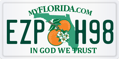 FL license plate EZPH98